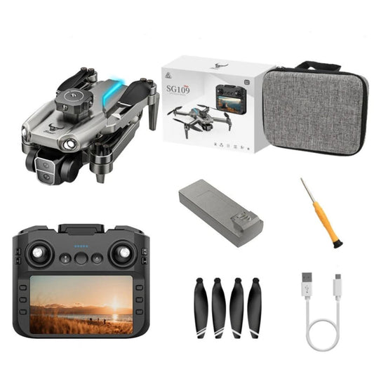 SG109 Max Full Kit - Includes Drone, Screen Remote, Hardshell Case, and Battery - Black Dodz