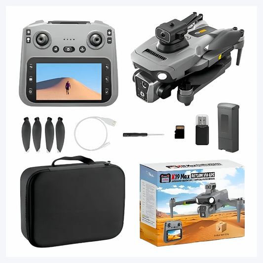 K19 Max Drone showing 360-degree Laser Obstacle Avoidance Sensor for Safe Flight