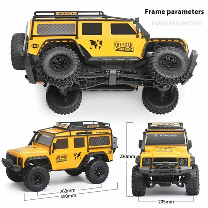 Water-Resistant 4x4 Remote Control Car with LED Headlights