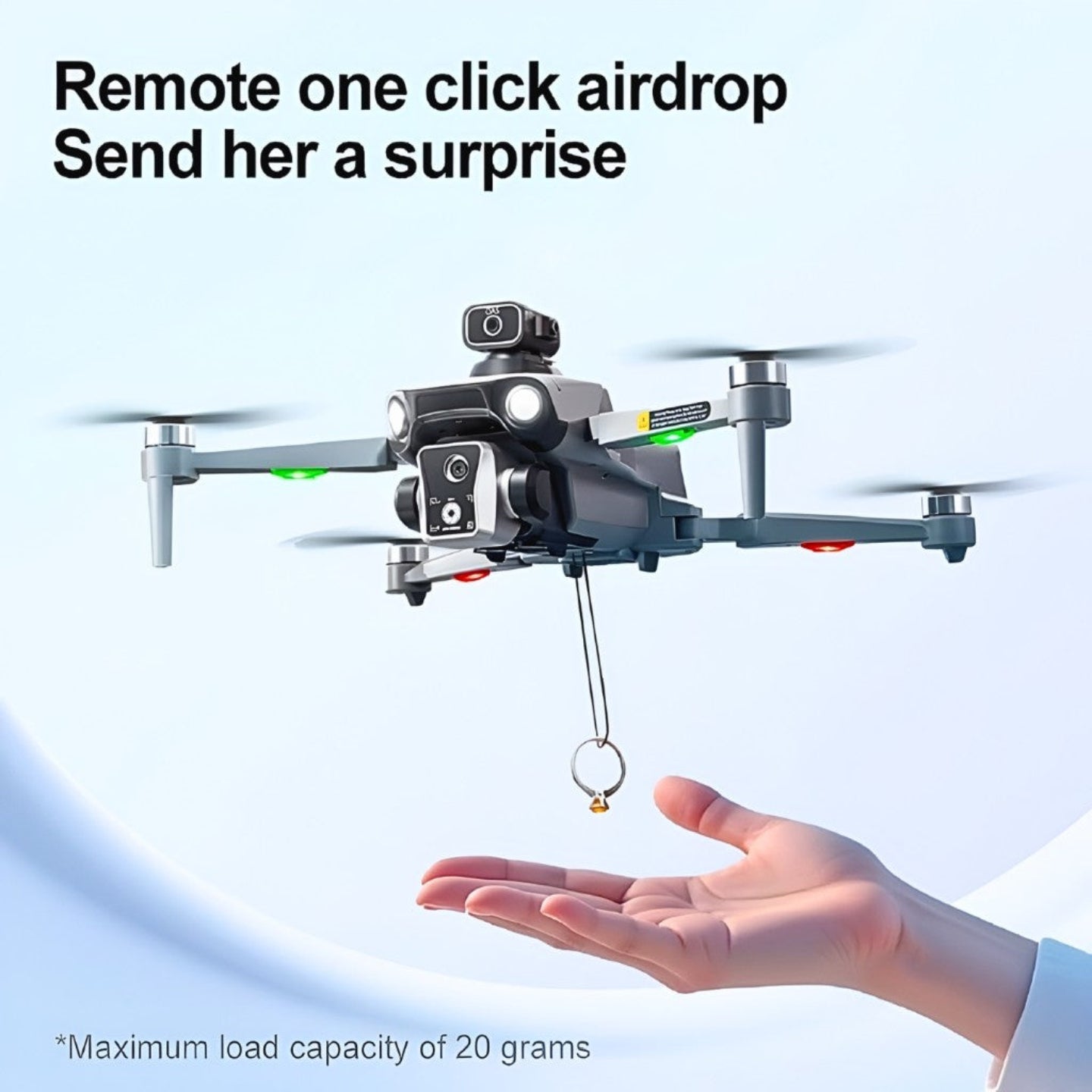 K19 Max Smart Drone with Remote Airdrop Release System for Delivery and Fun