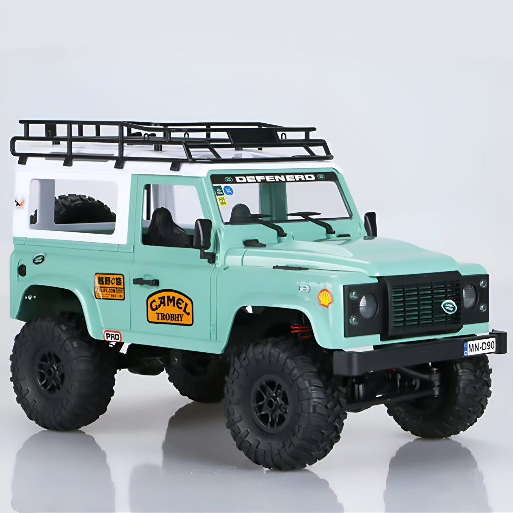 MN D90 RC Defender Full RTR Set including 2.4GHz Remote Controller, Rechargeable Battery, and USB Charger - Black Dodz